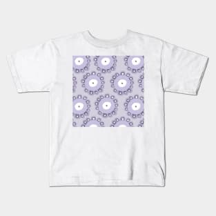 Boho Natural Collection Boho Aesthetic Flower Pattern in Lilac Pastel Purple Kids T-Shirt